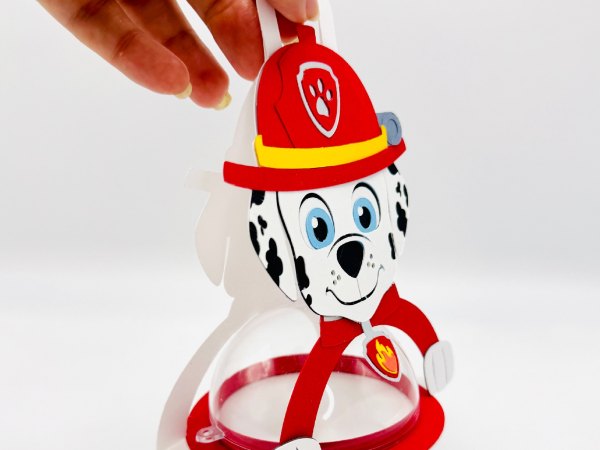 Marshall Paw Patrol candy holder - For 8cm / 3.15” Sphere - SVG and Studio files - Image 5