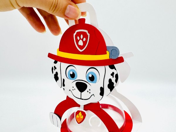 Marshall Paw Patrol candy holder - For 8cm / 3.15” Sphere - SVG and Studio files - Image 6