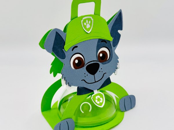 Rocky Paw Patrol candy holder - For 8cm / 3.15” Sphere - SVG and Studio files - Image 2