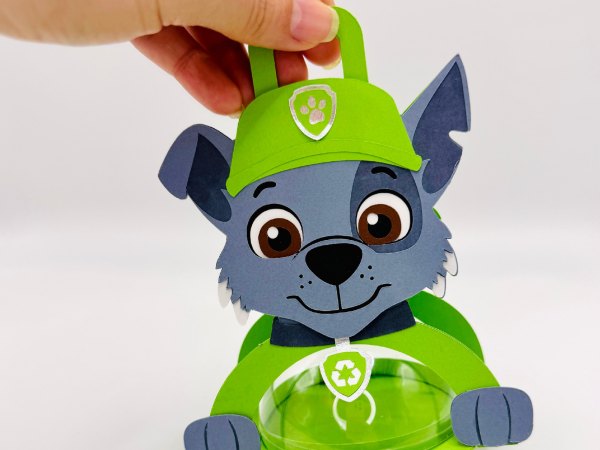 Rocky Paw Patrol candy holder - For 8cm / 3.15” Sphere - SVG and Studio files - Image 4