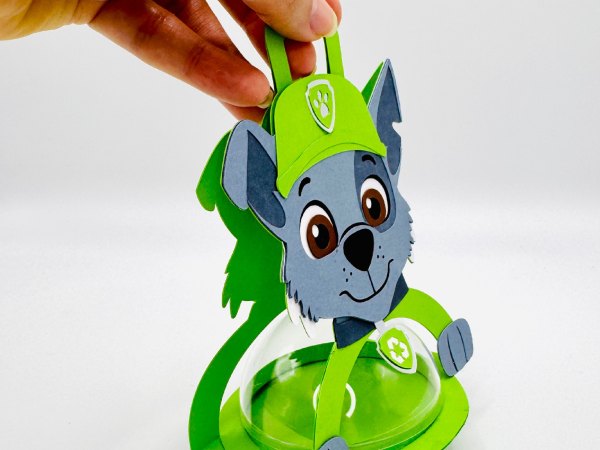 Rocky Paw Patrol candy holder - For 8cm / 3.15” Sphere - SVG and Studio files - Image 5