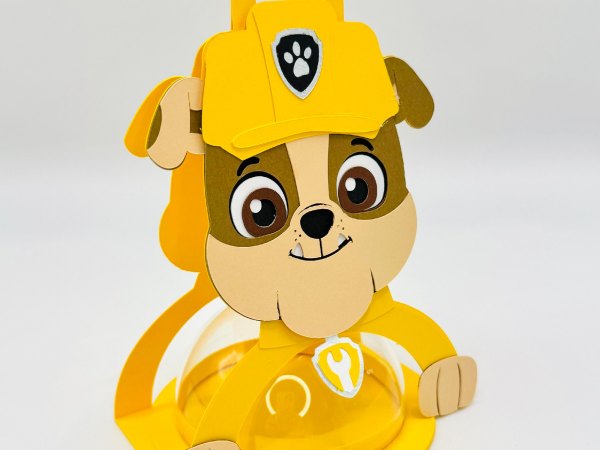 Rubble Paw Patrol candy holder - For 8cm / 3.15” Sphere - SVG and Studio files - Image 2