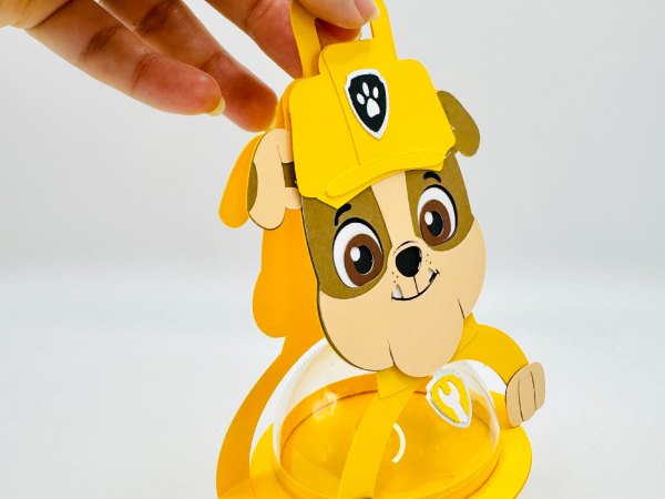 Rubble Paw Patrol candy holder - For 8cm / 3.15” Sphere - SVG and Studio files - Image 5