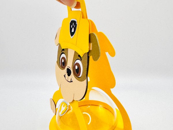 Rubble Paw Patrol candy holder - For 8cm / 3.15” Sphere - SVG and Studio files - Image 6