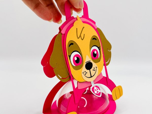 Skye Paw Patrol candy holder - For 8cm / 3.15” Sphere - SVG and Studio files - Image 5