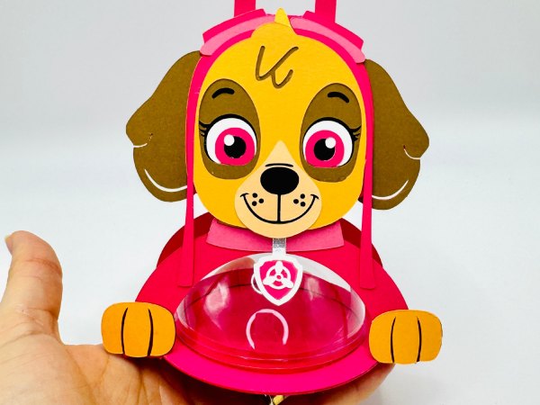 Skye Paw Patrol candy holder - For 8cm / 3.15” Sphere - SVG and Studio files - Image 7