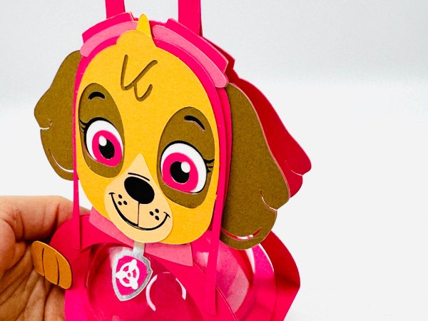 Skye Paw Patrol candy holder - For 8cm / 3.15” Sphere - SVG and Studio files - Image 9