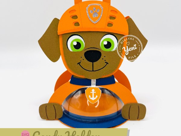 Zuma Paw Patrol candy holder - For 8cm / 3.15” Sphere - SVG and Studio files