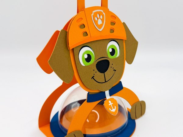 Zuma Paw Patrol candy holder - For 8cm / 3.15” Sphere - SVG and Studio files - Image 2