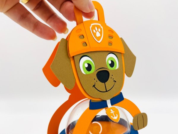Zuma Paw Patrol candy holder - For 8cm / 3.15” Sphere - SVG and Studio files - Image 5