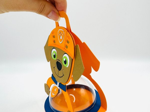 Zuma Paw Patrol candy holder - For 8cm / 3.15” Sphere - SVG and Studio files - Image 6