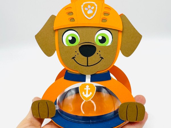 Zuma Paw Patrol candy holder - For 8cm / 3.15” Sphere - SVG and Studio files - Image 7