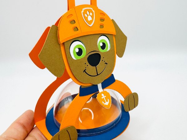 Zuma Paw Patrol candy holder - For 8cm / 3.15” Sphere - SVG and Studio files - Image 8