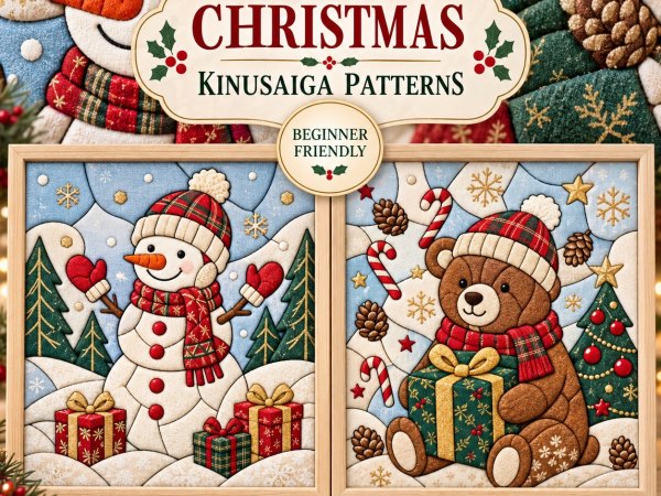 +150 Kinusaiga pattern bundle Whole Shop Kinusaiga coastal fabric Mosaic art diy decor no sew craft gift printable template beginner Foam Craft - Image 6