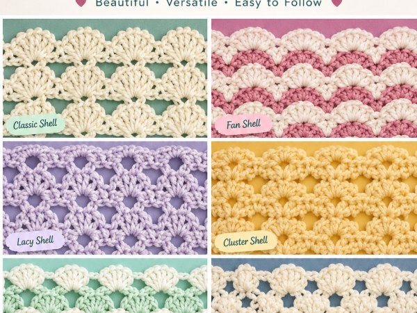 280 Crochet Shell Stitch Patterns – Digital PDF Pattern Collectio - Image 4