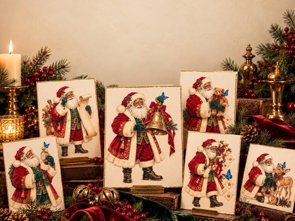Vintage Black Santa Clipart Bundle – 20 African American Christmas PNGs - Image 5