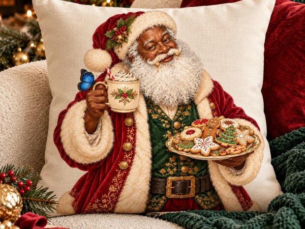 Vintage Black Santa Clipart Bundle – 20 African American Christmas PNGs - Image 7