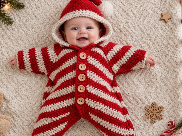 5 in 1 Christmas Baby Star Bunting Crochet Pattern PDF, 5 Star Hooded Baby Blanket Patterns, Newborn gift Sleep Sack Crochet Baby Blanket - Image 3